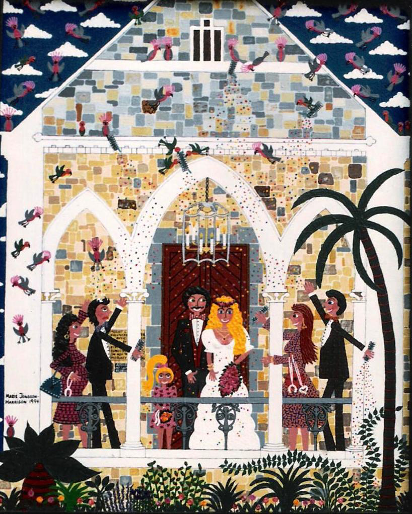 wedding at Mt Lofty House,naive art,marie jonsson harrison,artist